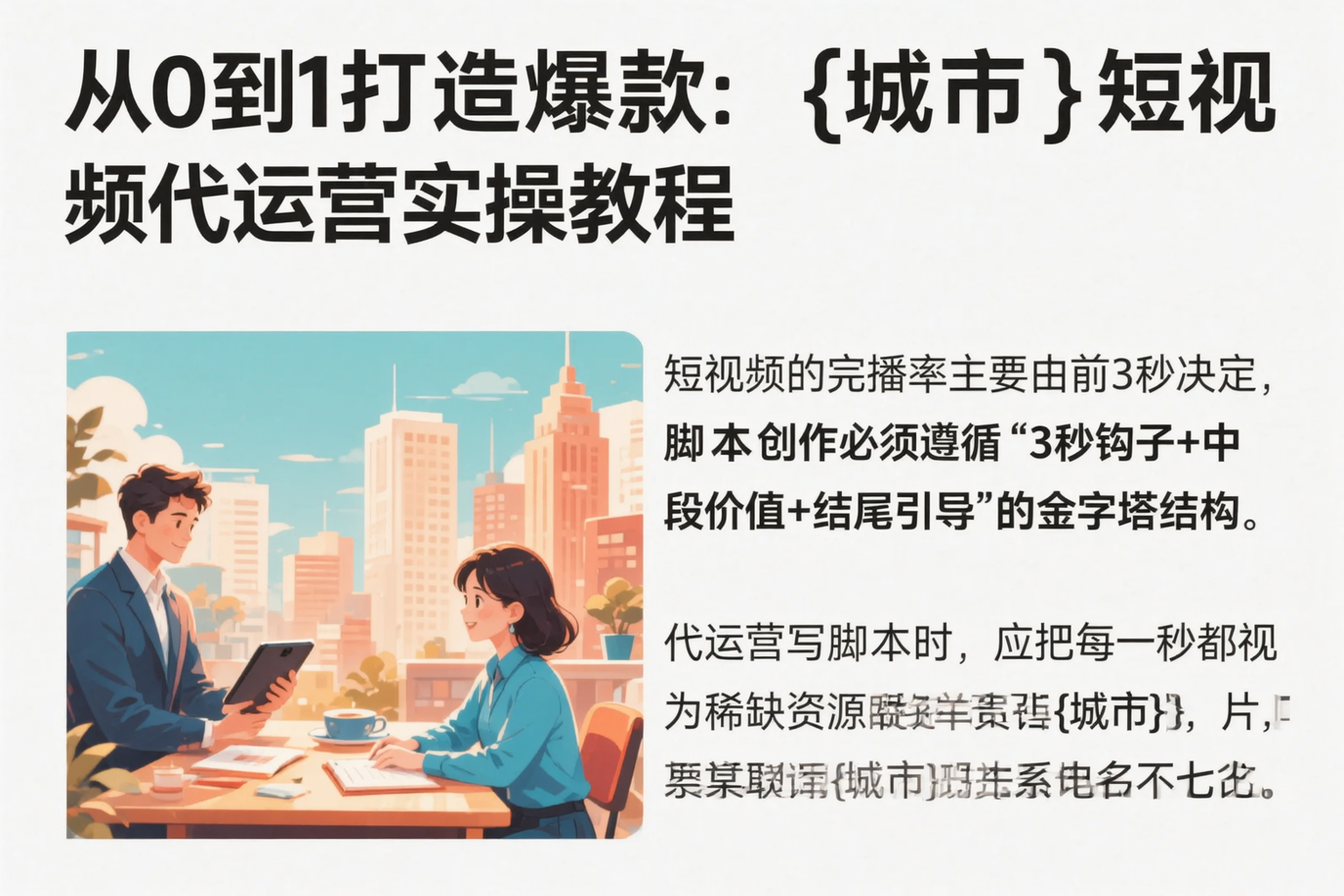 从0到1打造爆款:张掖短视频代运营实操教程