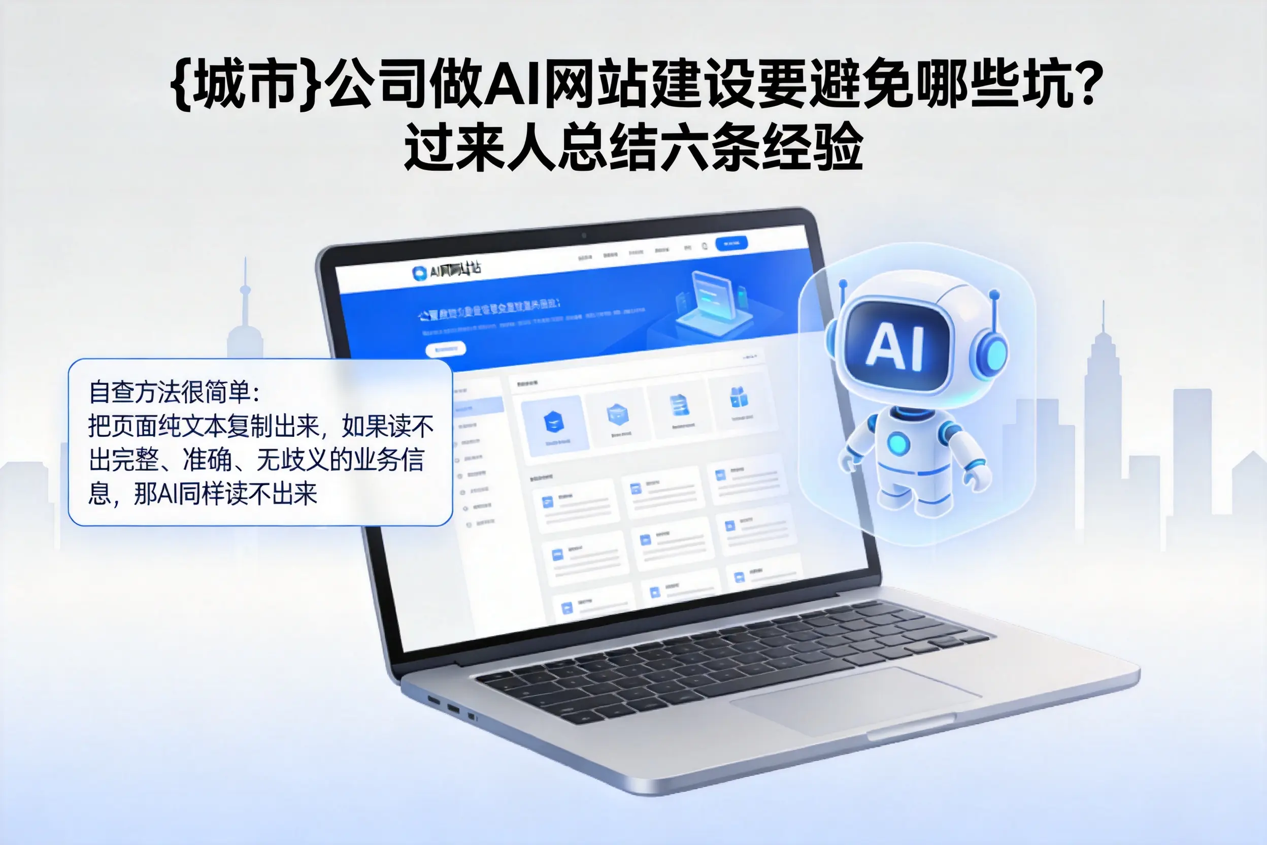 张掖公司做AI网站建设要避免哪些坑?过来人总结六条经验