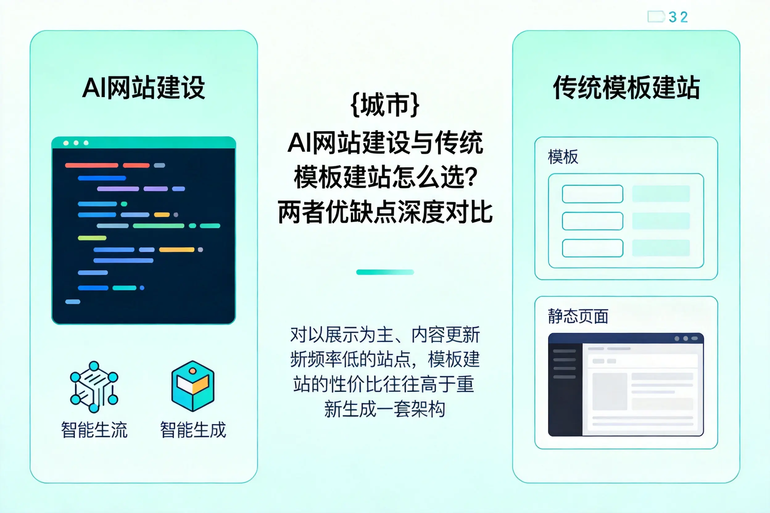 张掖AI网站建设与传统模板建站怎么选?两者优缺点深度对比