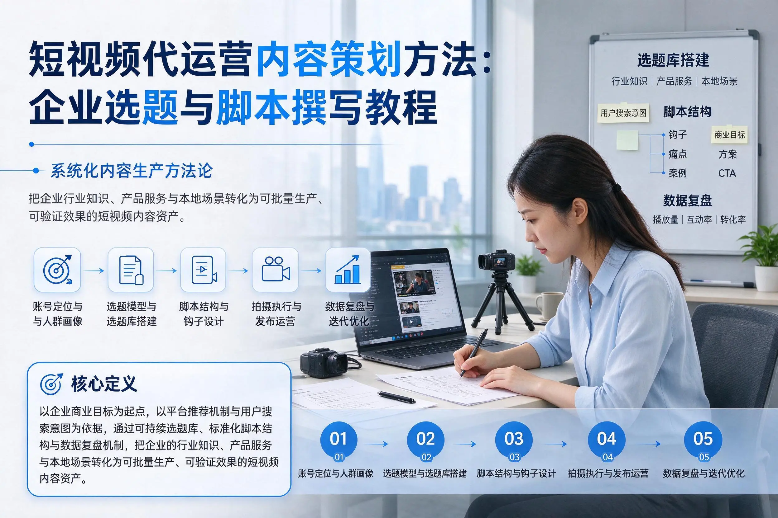 短视频代运营内容策划方法:张掖企业选题与脚本撰写教程