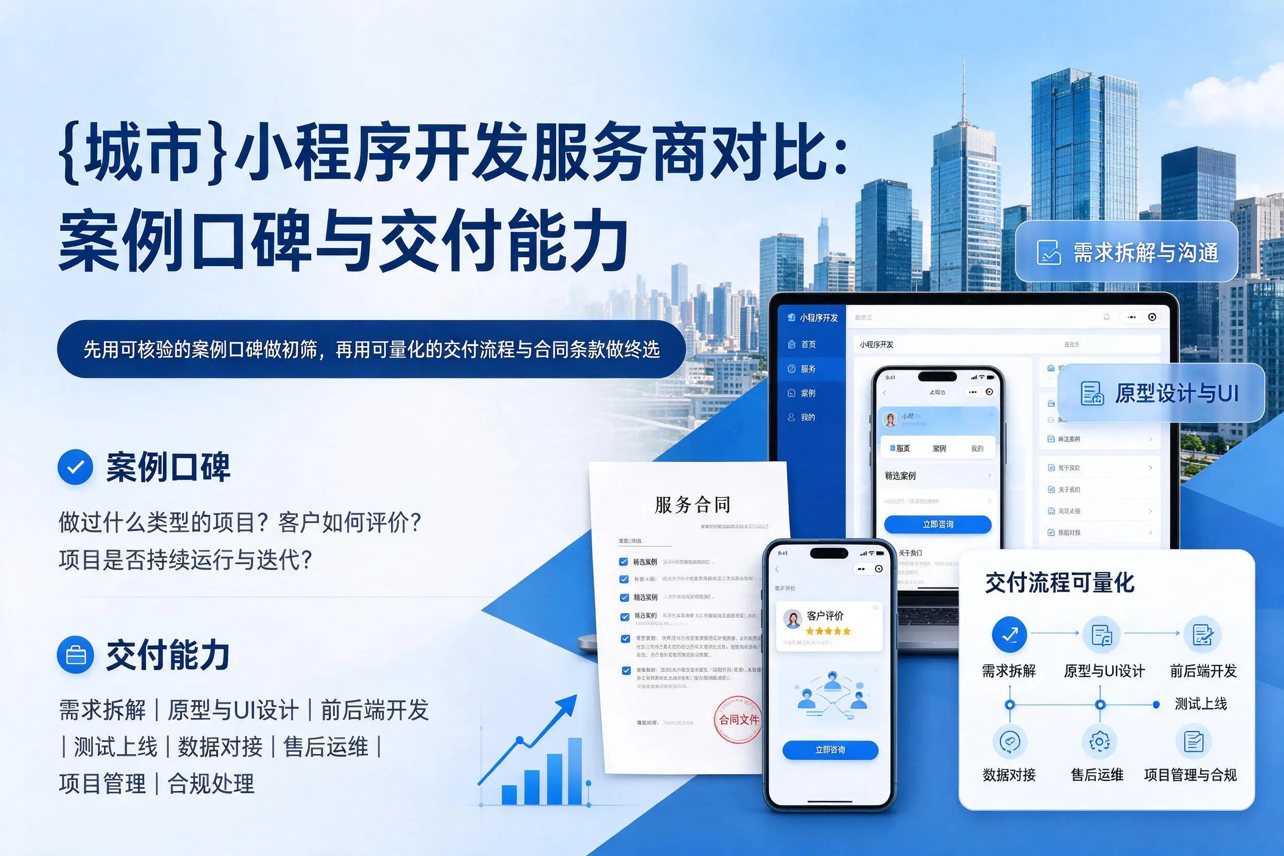 张掖小程序开发服务商对比:案例口碑与交付能力