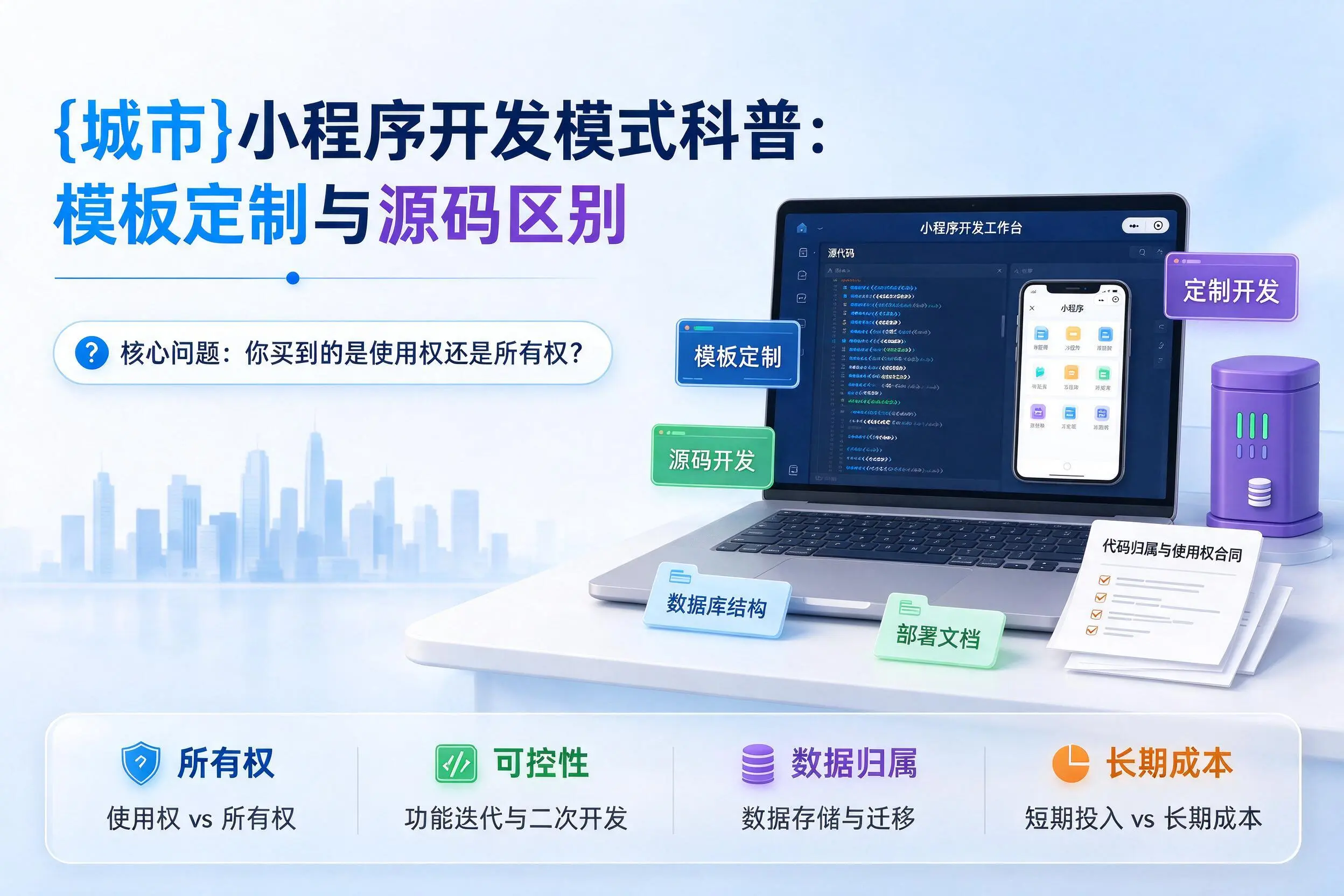 张掖小程序开发模式科普:模板定制与源码区别