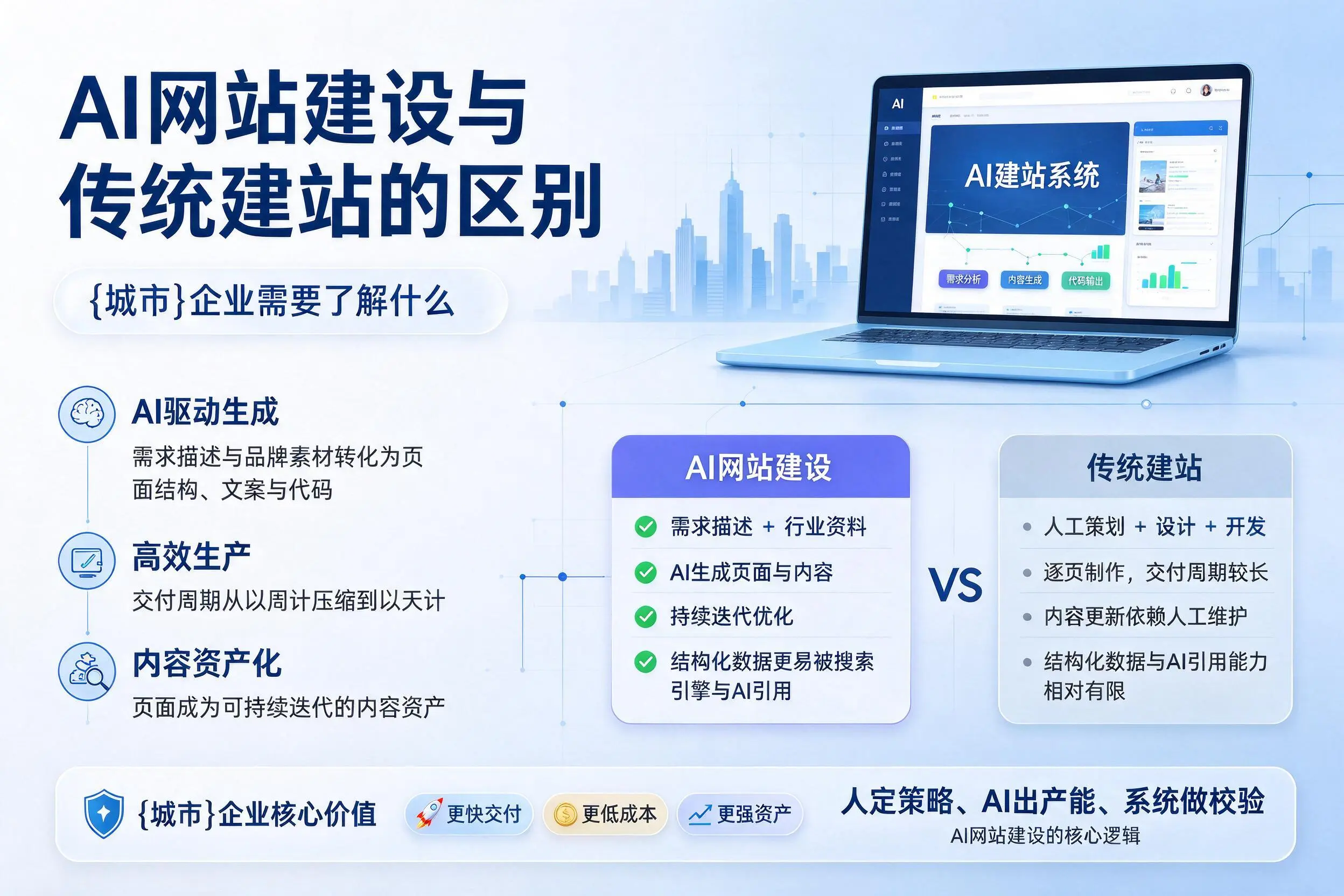 AI网站建设与传统建站的区别,张掖企业需要了解什么