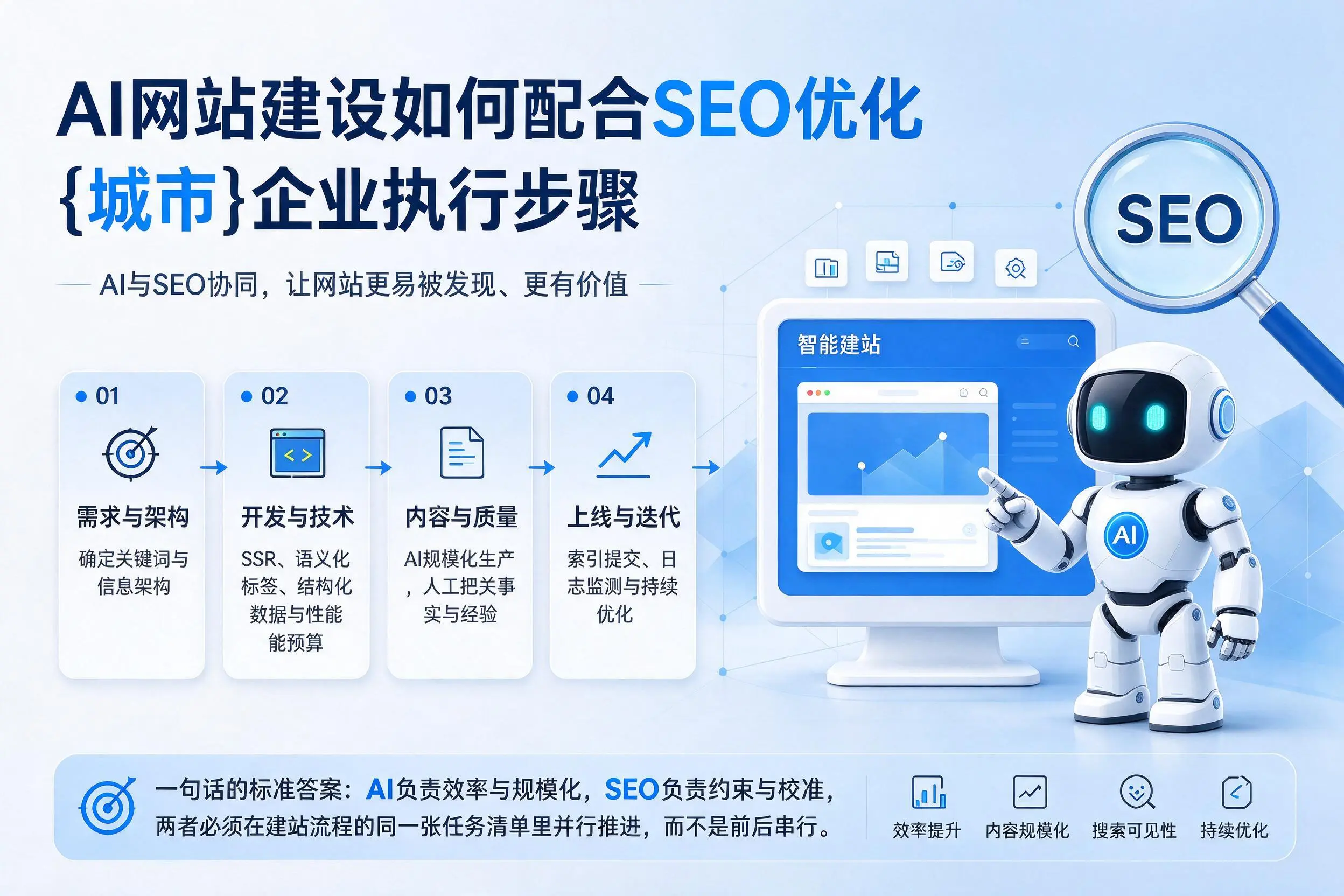 AI网站建设如何配合SEO优化,张掖企业执行步骤