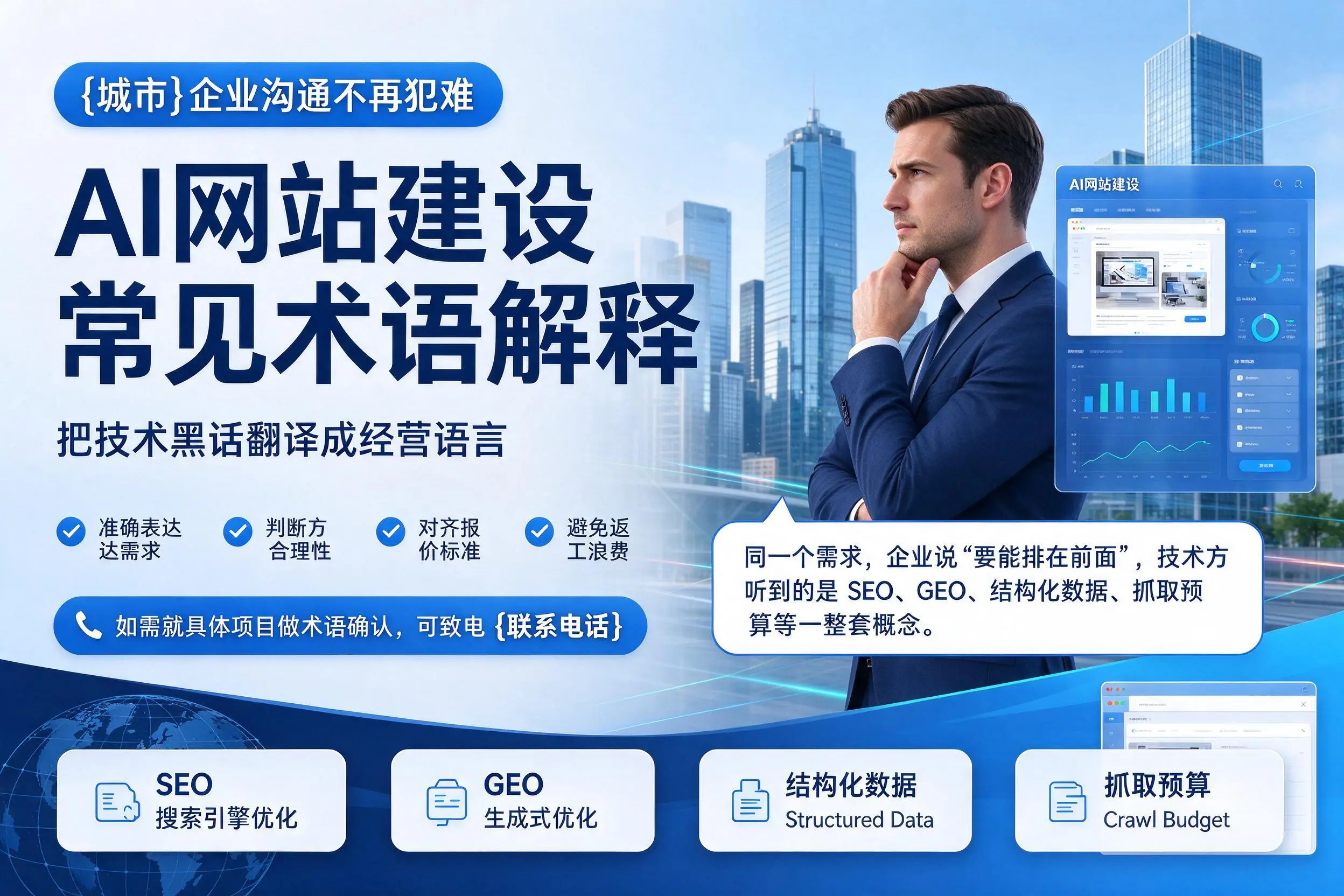 AI网站建设常见术语解释，张掖企业沟通不再犯难
