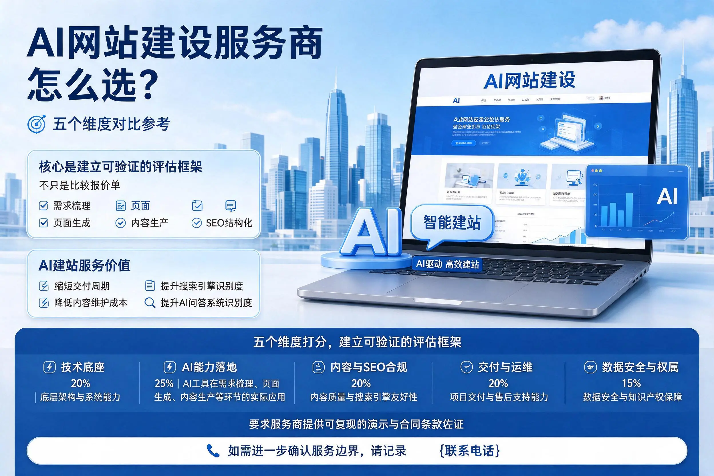 张掖AI网站建设服务商怎么选?五个维度对比参考