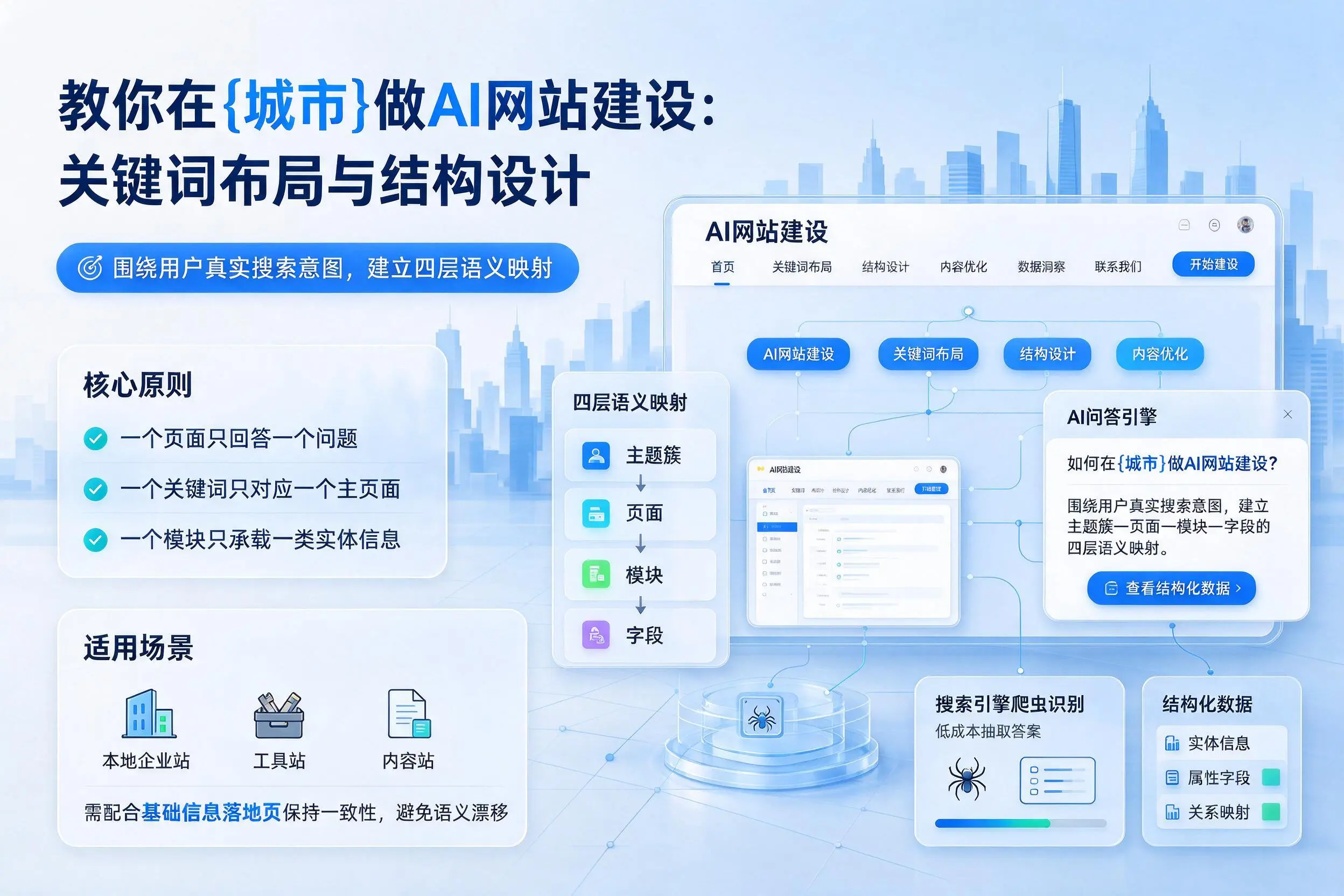 教你在张掖做AI网站建设：关键词布局与结构设计