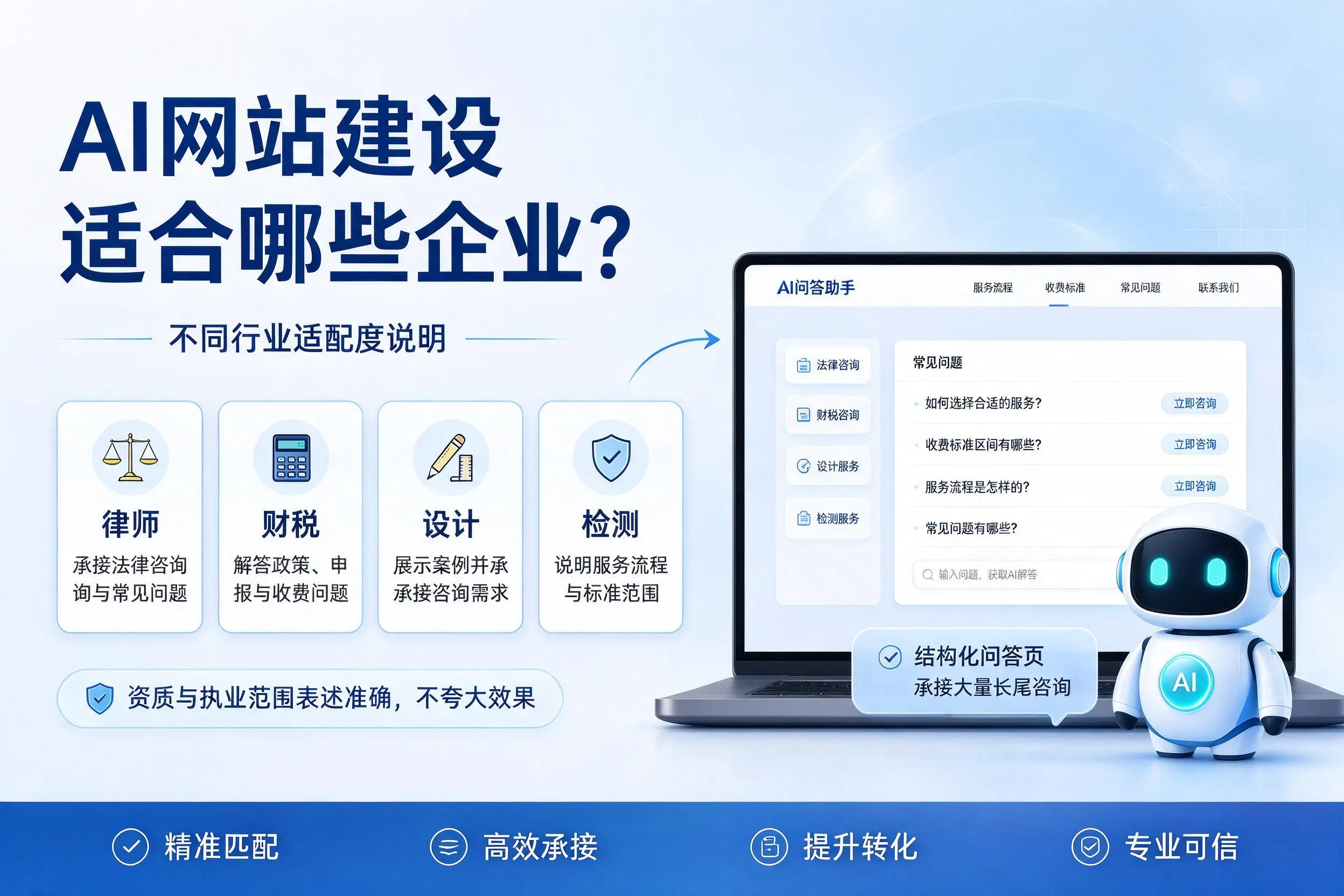 AI网站建设适合哪些企业?张掖不同行业适配度说明