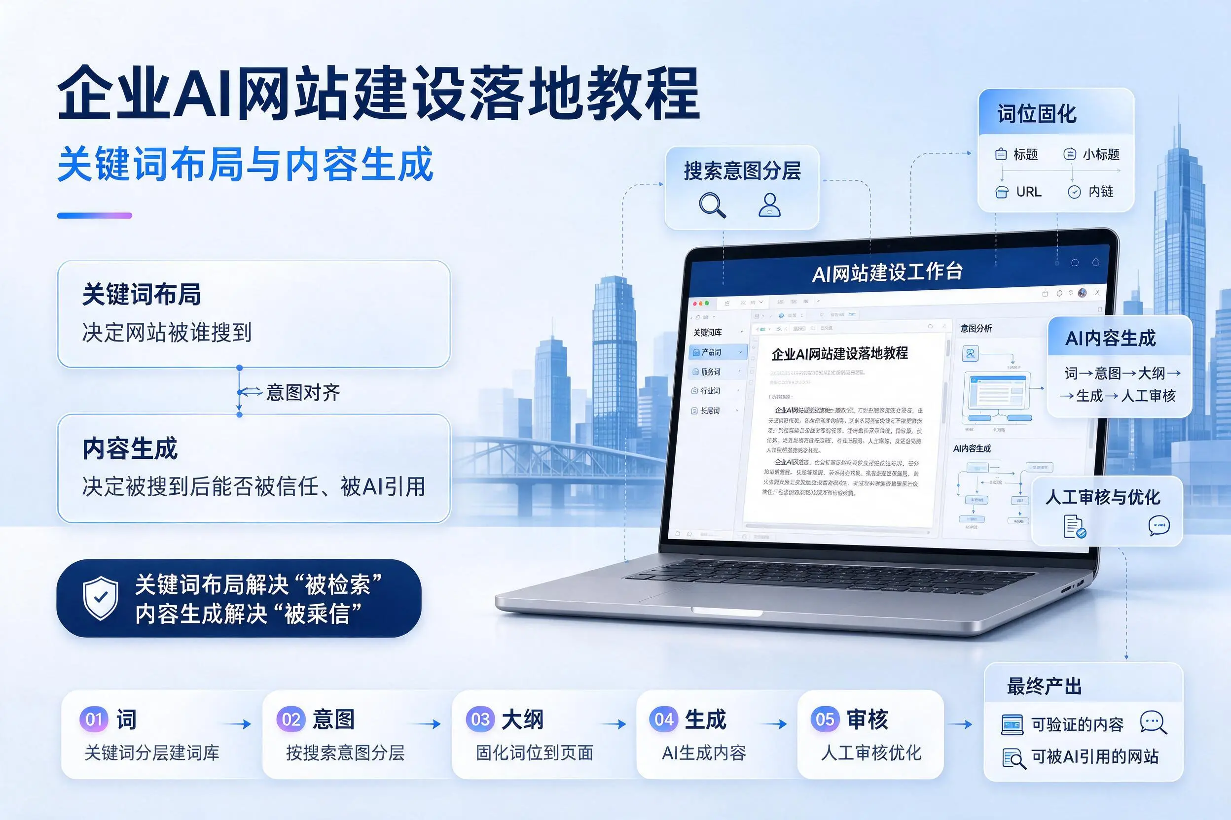 张掖企业AI网站建设落地教程:关键词布局与内容生成