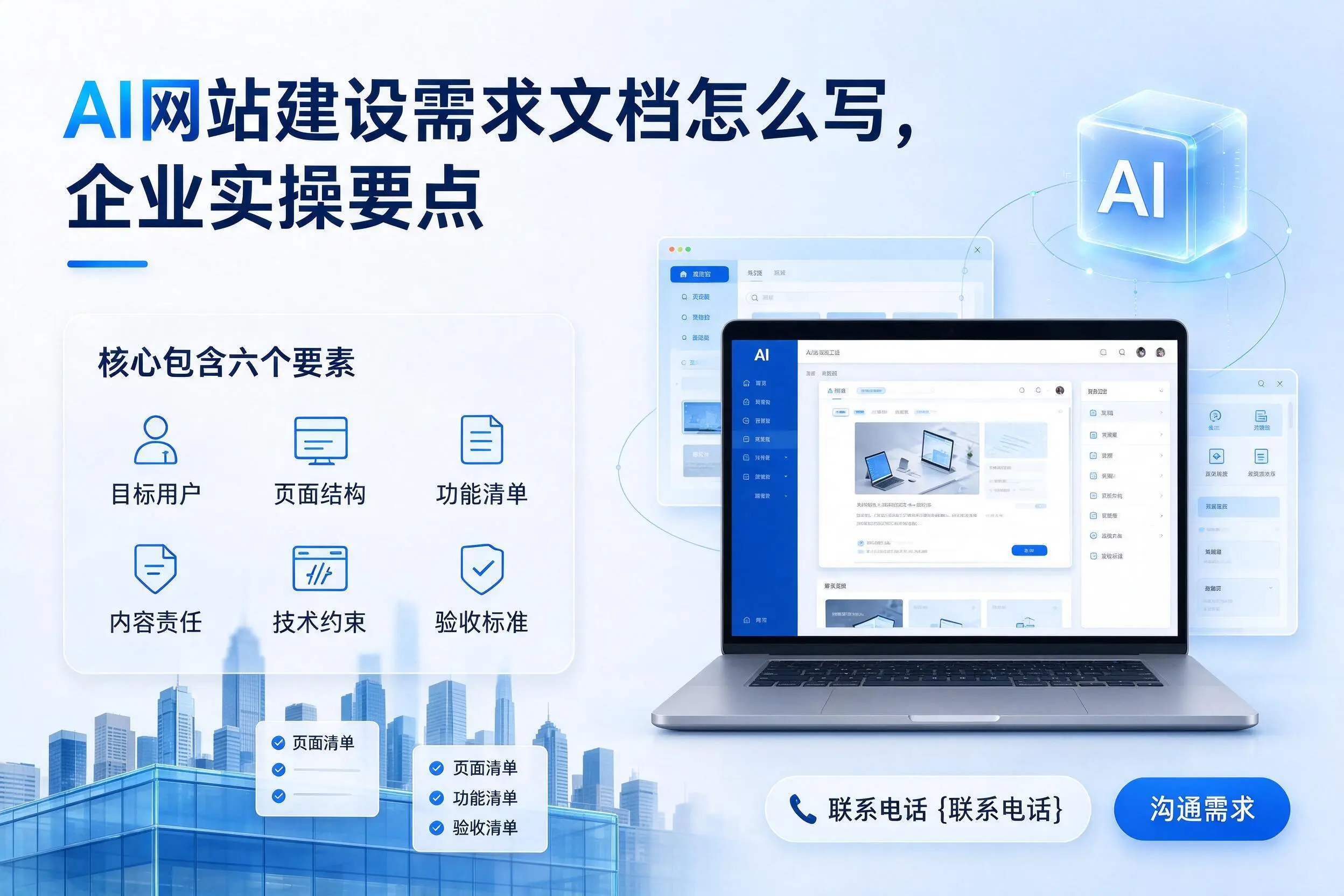 AI网站建设需求文档怎么写，张掖企业实操要点