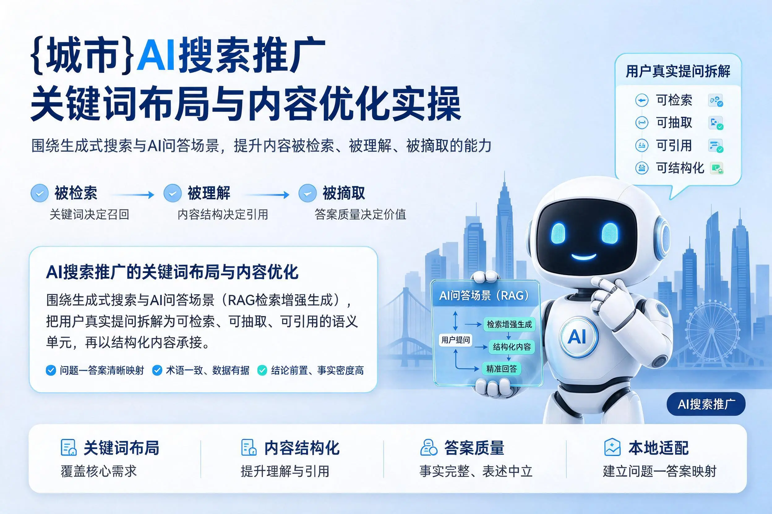 张掖AI搜索推广关键词布局与内容优化实操
